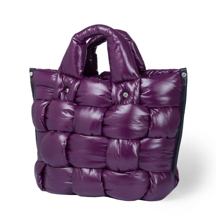 Roberta Gandolfi Greta large borsa in tessuto antigoccia imbottita ed intrecciata a mano con finiture in pelle Convenienza