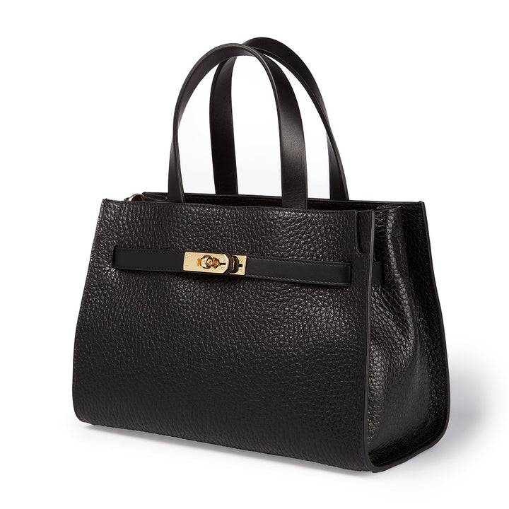 Roberta Gandolfi Frida Handbag in pelle martellata con tracolla logata in tessuto regolabile Vendite Flash