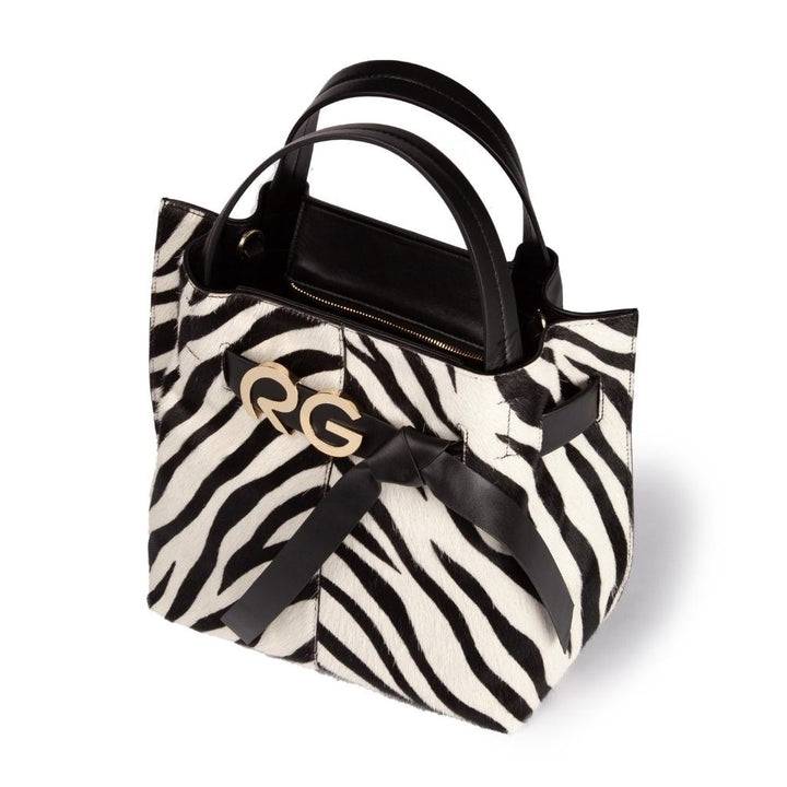 Roberta Gandolfi Dafne pony medium borsa a mano in pelle stampa animalier con tracolla staccabile Offerta Giorno del Papà