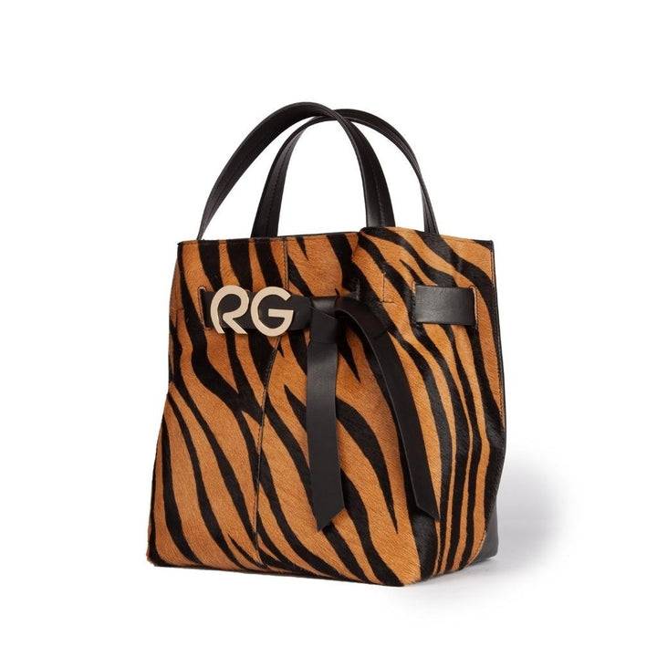 Roberta Gandolfi Dafne pony medium borsa a mano in pelle stampa animalier con tracolla staccabile Offerta San Valentino