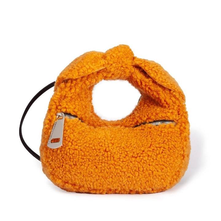 Roberta Gandolfi Bunny Teddy mini bag in shearling con tracolla in pelle staccabile Comprane uno, ottenene uno gratis