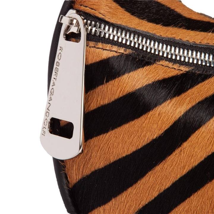 Roberta Gandolfi Bunny Pony mini bag in pony stampa animalier e finiture in pelle di vitello con tracolla staccabile Sconti VIP