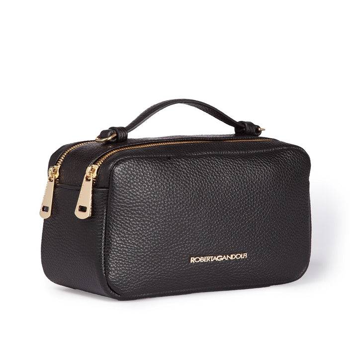 Roberta Gandolfi Brigida camera borsa in pelle con doppio scomparto e tracolla in catena dorata con spallaccio protettivo in pelle Super Saving Price