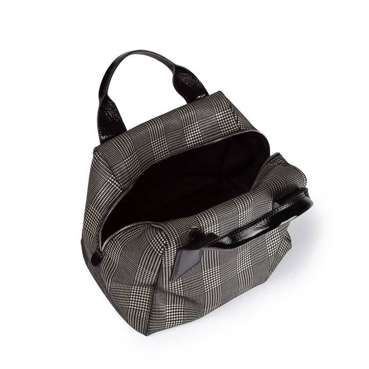 Roberta Gandolfi Arianna Boston in pelle stampa tartan con tracolla staccabile e regolabile ACQUISTA ORA