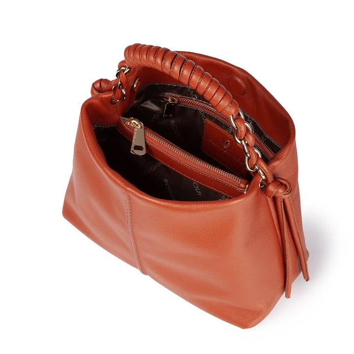 Roberta Gandolfi Amina small borsa a mano in pelle con manico tubolare fasciato e tracolla staccabile Ultimi due giorni