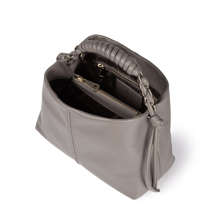 Roberta Gandolfi Amina small borsa a mano in pelle con manico tubolare fasciato e tracolla staccabile Ultimo giorno