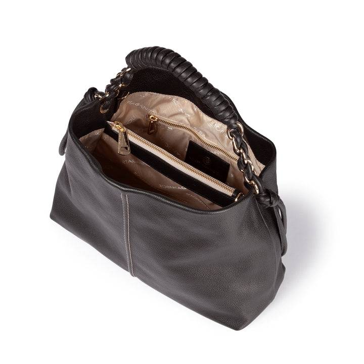 Roberta Gandolfi Amina large borsa a mano in pelle con manico tubolare fasciato e tracolla staccabile Only for today