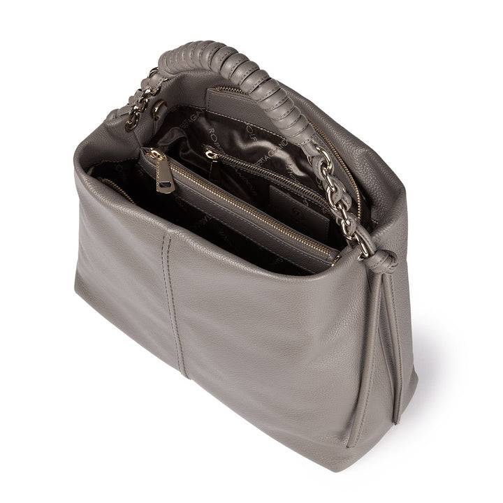 Roberta Gandolfi Amina large borsa a mano in pelle con manico tubolare fasciato e tracolla staccabile Sostegno trimestrale