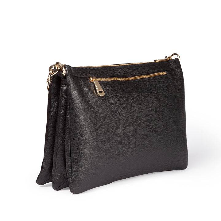 Roberta Gandolfi Alice large borsa in camoscio e pelle martellata con tracolla regolabile e staccabile Trasporto libero internazionale