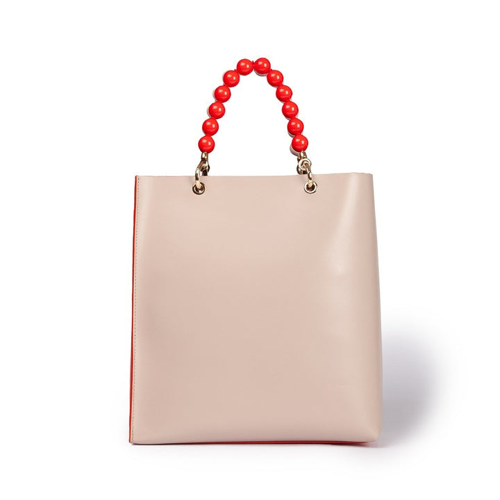 Roberta Gandolfi Zoe Tote bag in pelle bicolor e manicI gioiello Spedizione Gratuita