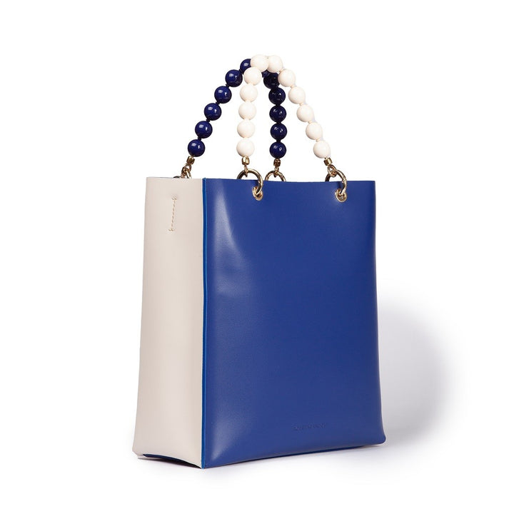 Roberta Gandolfi Zoe Tote bag in pelle bicolor e manicI gioiello Pezzi Unici
