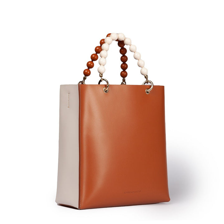 Roberta Gandolfi Zoe Tote bag in pelle bicolor e manicI gioiello Soddisfazione Garantita