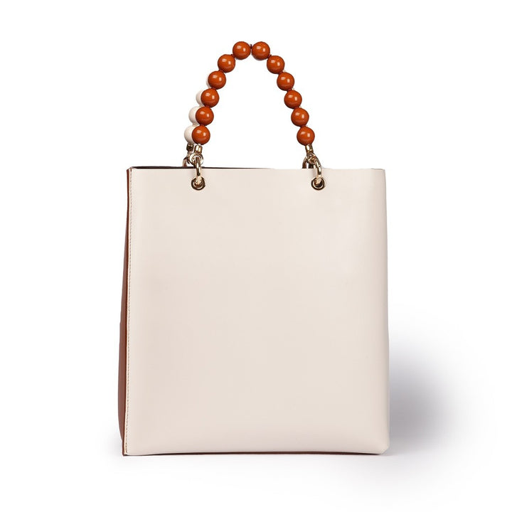 Roberta Gandolfi Zoe Tote bag in pelle bicolor e manicI gioiello Soddisfazione Garantita