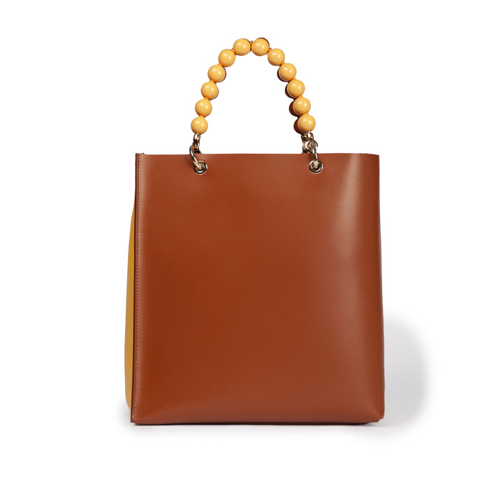 Roberta Gandolfi Zoe Tote bag in pelle bicolor e manicI gioiello Qualità Garantita