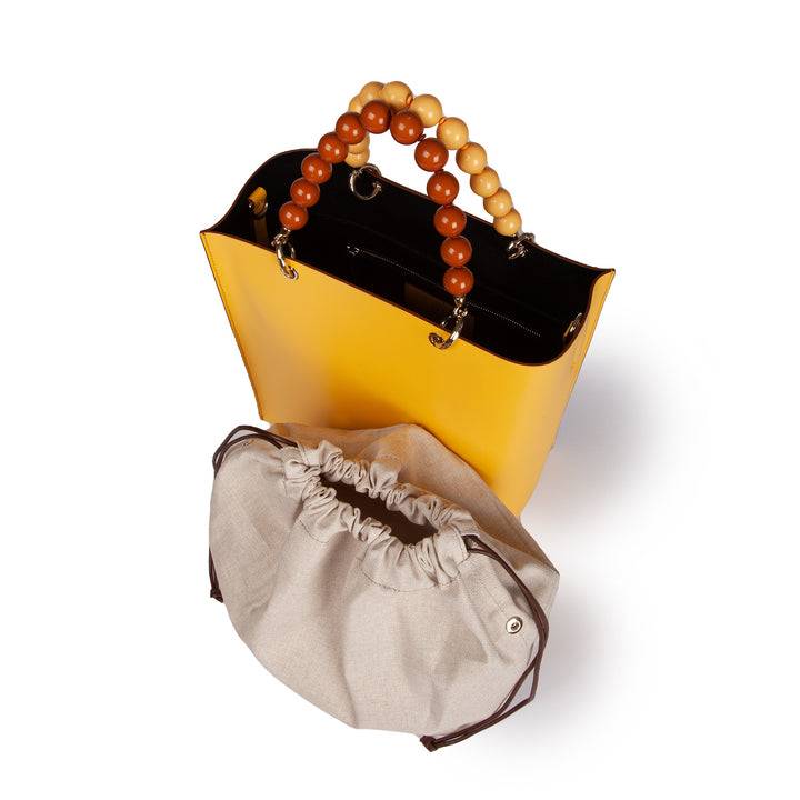Roberta Gandolfi Zoe Tote bag in pelle bicolor e manicI gioiello Qualità Garantita