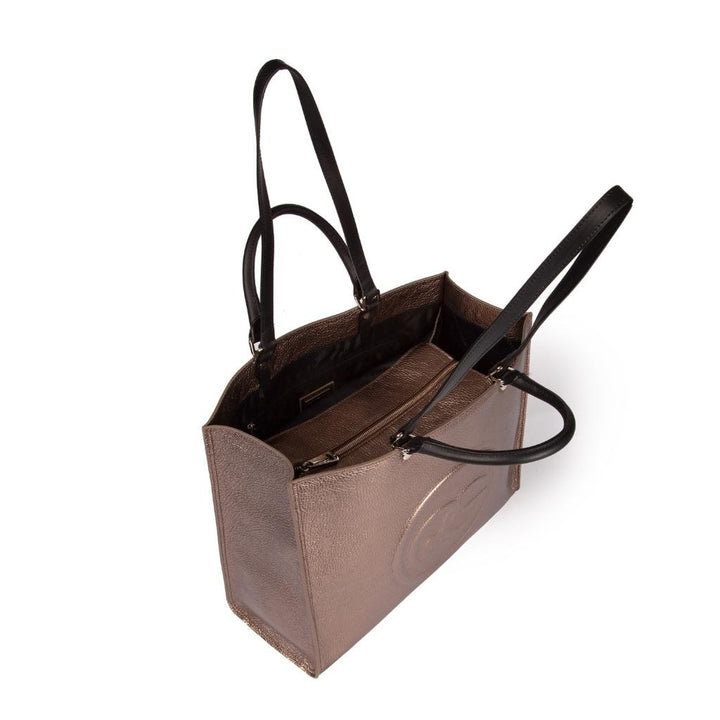 Roberta Gandolfi Roberta Pelle Large Borsa a mano in pelle con doppi spallacci per essere portata a spalla e tramezza Vendite Flash