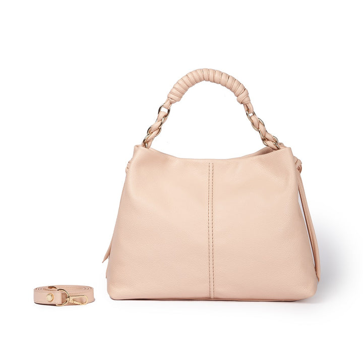 Roberta Gandolfi Amina large borsa a mano in pelle con manico tubolare fasciato e tracolla staccabile Moda