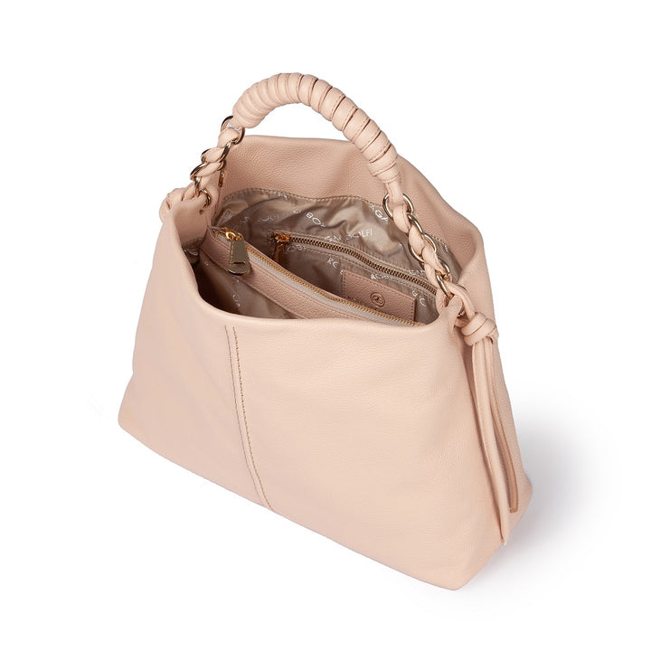 Roberta Gandolfi Amina large borsa a mano in pelle con manico tubolare fasciato e tracolla staccabile Moda