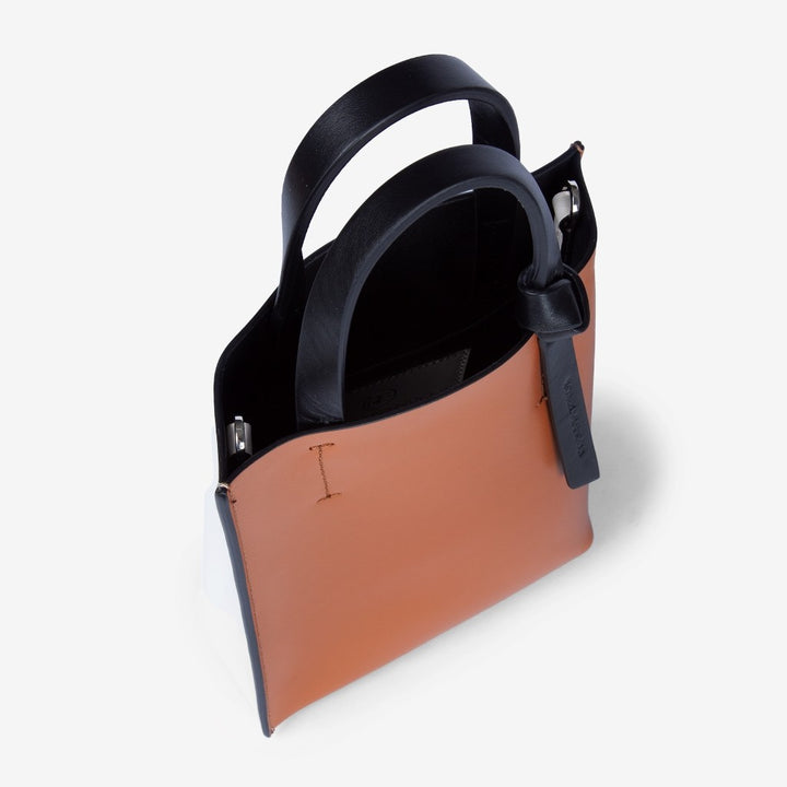 Roberta Gandolfi Cinzia Mini bag in pelle bicolor e tracolla staccabile Sconto di tempo limitato