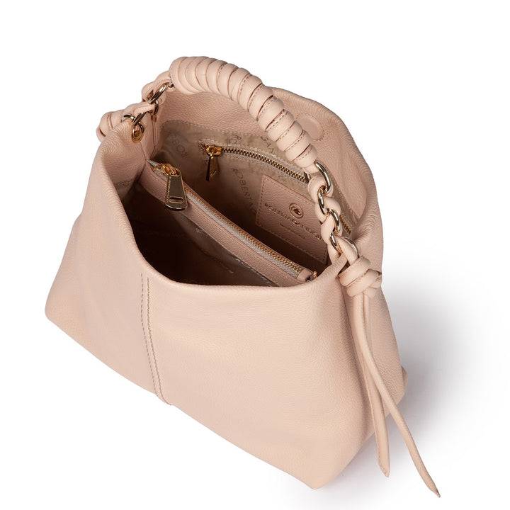 Roberta Gandolfi Amina small borsa a mano in pelle con manico tubolare fasciato e tracolla staccabile Offerta Anniversario