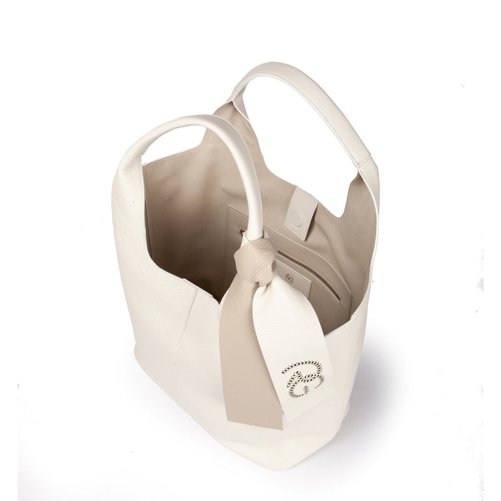 Roberta Gandolfi Maia Tote borsa hobo in pelle martellata Ritorno libero