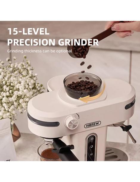HiBREW H14 Macchina per caffè espresso 20 bar ad alta pressione impostazione macinacaffè a 15 marce - Beige Negozio