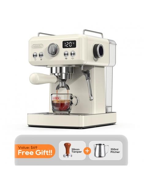 HiBREW H10A Macchina da caffè pressione di estrazione 19 bar temperatura e volume della tazza regolabili - Beige Promozione