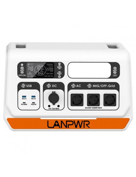 LANPWR 2200PRO 2200W Stazione di alimentazione portatile + 4x pannelli solari da 180W sistema solare da balcone Negozio