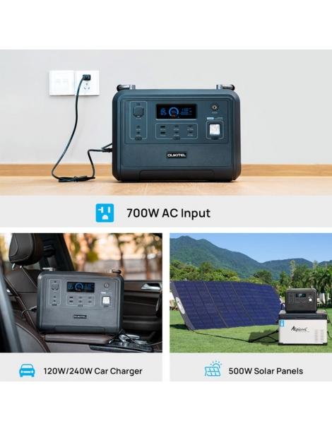 OUKITEL P1201E 960Wh 1200W Stazione di alimentazione portatile batteria LiFePo4 ricarica rapida in 1 5 ore luce LED Only for today