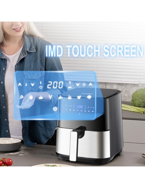 Sonifer SF1014 1450W 5L Friggitrice ad aria senza olio LED Touchscreen friggitrice elettrica Cestello antiaderente Qualità Garantita