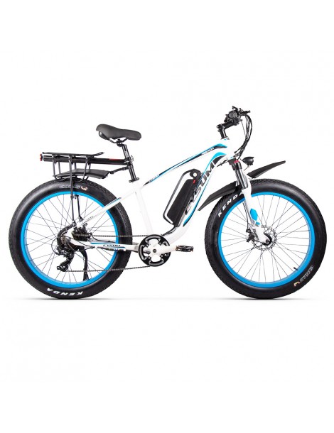CYSUM M980 Pneumatici Grassi da 26 pollici Bicicletta Elettrica 1000W Motore Brushless 17Ah Batteria rimovibile - Nero Blu Promozione