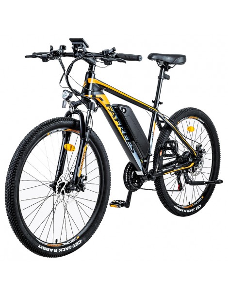 FAFREES Bici elettrica da 26 pollici 250 W con batteria agli ioni di litio da 36 V 10 Ah SHIMANO 21 velocità-Nero Promozione Limitata