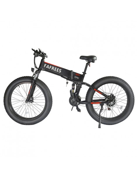 FAFREES FF91 26 Pollici Pneumatici Grassi Mountain Bike Elettrica Pieghevole Motore 1000W e Batteria 499Wh 10Ah - Nero Affare Del Giorno