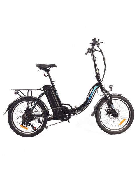 KAISDA K7 Ciclomotore elettrico pieghevole bicicletta da montagna motore 350W SHIMANO a 7 velocità controllo APP - Nero Hotsell