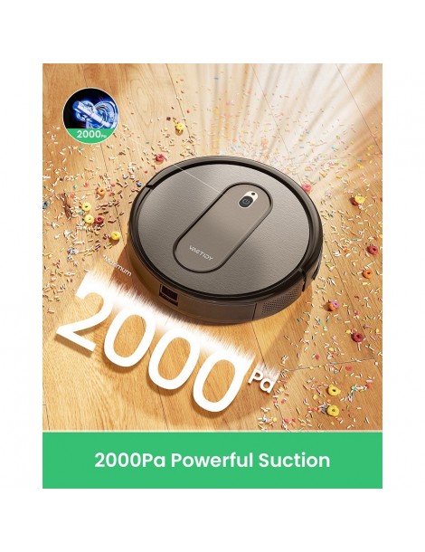 Vactidy T6 Aspirapolvere Robot con aspirazione da 2000Pa auto-ricarica batteria da 2500mAh 100minuti di autonomia Offerta per la Festa della Mamma