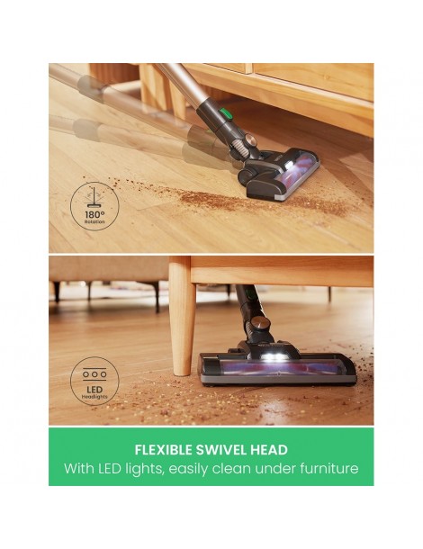 Vactidy V8 Handheld Cordless Vacuum Cleaner 20KPa Suction LED Electric Brush Head Detachable Battery 35min Runtime Offerta Giorno del Papà