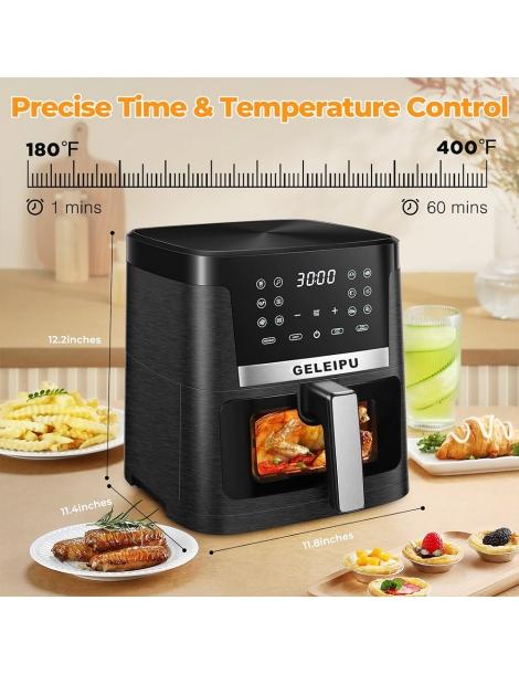 GELEIPU DL27 Friggitrice ad aria da 7 5 quarti potenza 1700W finestra di visualizzazione funzioni 12 in 1 Enormi risparmi