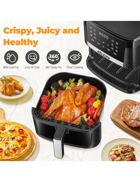 GELEIPU DL27 Friggitrice ad aria da 7 5 quarti potenza 1700W finestra di visualizzazione funzioni 12 in 1 Enormi risparmi