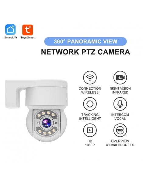 2 Pezzi TALLPOWER C48 Telecamera WiFi per esterni HD 2K 4MP visione notturna inclinazione panoramica a 360° Offerta settimanale