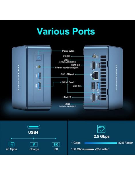 GEEKOM IT12 Mini PC Intel i5-12450H 8 core fino a 4 40 GHz 16 GB di RAM 512 GB SSD 2*USB 4 2*HDMI 2.0 Discount Store per i nuovi prodotti