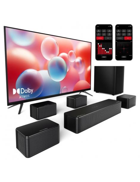 ULTIMEA Poseidon D80 Kit di altoparlanti subwoofer Soundbar a 7.1 canali Dolby Atmos 460 W di potenza di picco In vendita