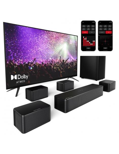ULTIMEA Poseidon D80 Kit di altoparlanti subwoofer Soundbar a 7.1 canali Dolby Atmos 460 W di potenza di picco In vendita