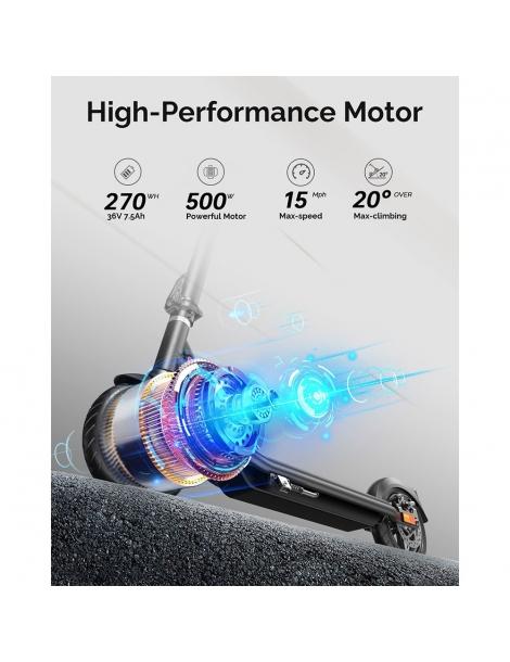Atomi E20 Scooter elettrico pieghevole pneumatico da 8 5 pollici motore da 250W batteria da 36V 7 5Ah Sconti questo mese