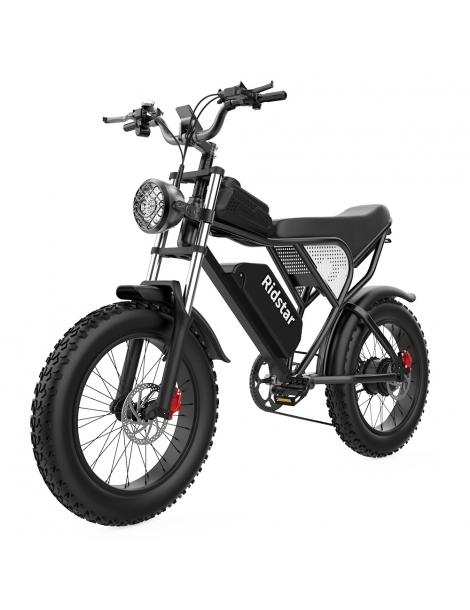 Ridstar Q20 Electric Bike 1000W Brushless Motor 20*4 Inch Fat Tires 48V 20Ah Removable Battery 30mph Max Speed 2025