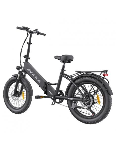 AVAKA K300 Bicicletta elettrica pieghevole motore 350W batteria 36V 16Ah pneumatici 20*3.0 pollici 31km/h 100km - Nero Shopping Online
