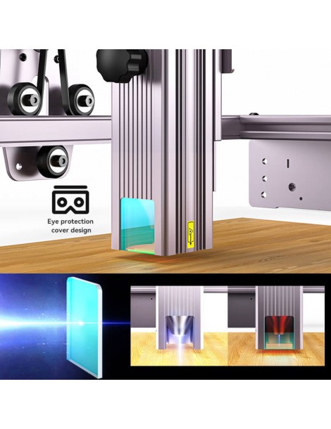 Atomstack A5 PRO+ Macchina per l'incisione laser Potenza laser 40W Fuoco fisso Spot compresso 410x400mm Sottocosto