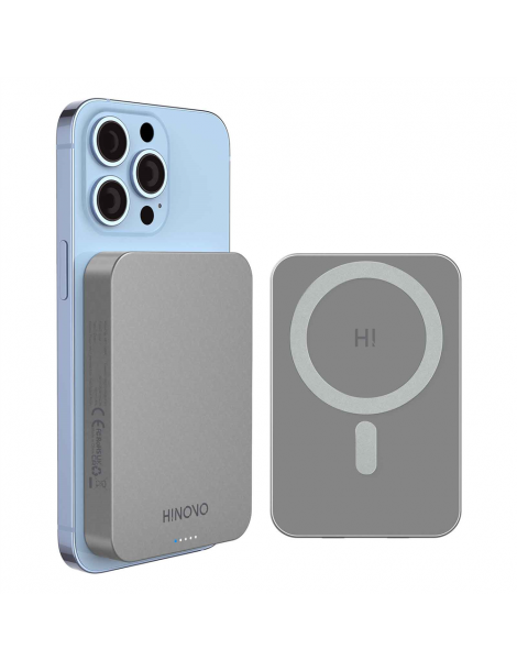 HINOVO MB1-10000 10000mAh Power Bank Wireless Magnetico in Metallo Batteria Mag-Safe per iPhone 14/13/12 Vendite Flash