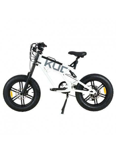 KUGOO T01 20*4.0 Pollici Pneumatici Bicicletta elettrica Motore 48V 500W Batteria 13Ah Velocità Massima 38km/h - Bianco Sconto di tempo limitato