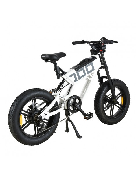 KUGOO T01 20*4.0 Pollici Pneumatici Bicicletta elettrica Motore 48V 500W Batteria 13Ah Velocità Massima 38km/h - Bianco Sconto di tempo limitato
