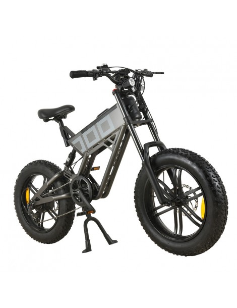 KUGOO T01 20*4.0 Pollici Pneumatici Bicicletta elettrica Motore 48V 500W Batteria 13Ah Velocità Massima 38km/h - Grigio Negozio online di fabbrica